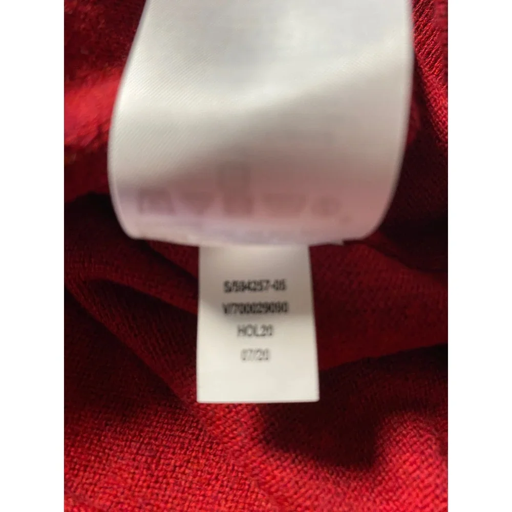 Banana Republic Premium Luxe Yarn Red Crew Neck Sweater Cotton Silk Cashmere L